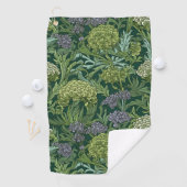 Seamless William Morris style floral pattern ゴルフタオル (インサイチュ)