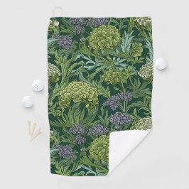 Seamless William Morris style floral pattern ゴルフタオル
