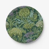 Seamless William Morris style floral pattern ペーパープレート (正面)