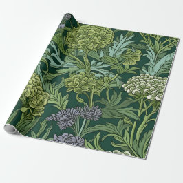 Seamless William Morris style floral pattern ラッピングペーパー