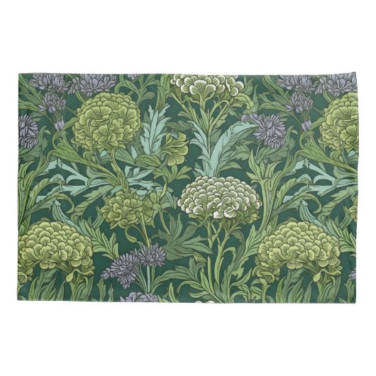 Seamless William Morris style floral pattern 枕カバー (裏面-左)
