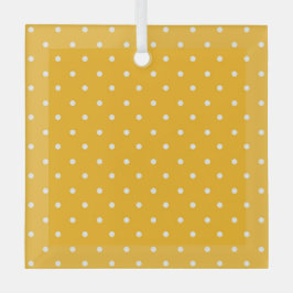 Seamless yellow-orange  polka dot  pattern  ガラスオーナメント