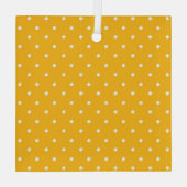 Seamless yellow-orange  polka dot  pattern  ガラスオーナメント (裏面)
