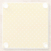 Seamless yellow-orange  polka dot  pattern  ガラスコースター (裏面)