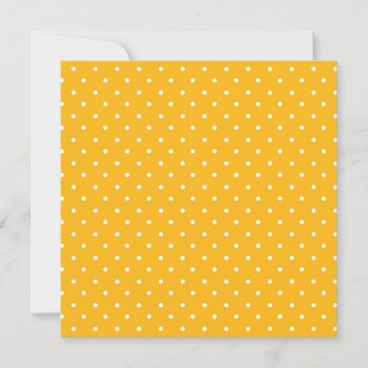 Seamless yellow-orange  polka dot  pattern  サンキューカード (正面)