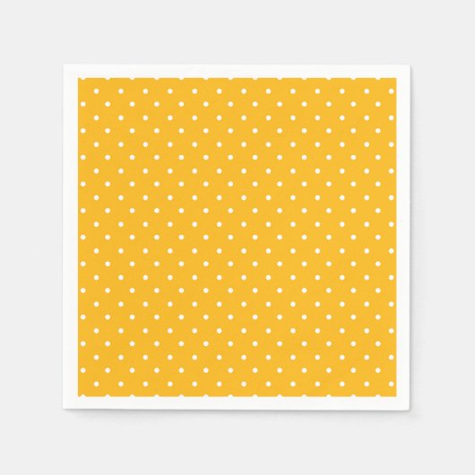Seamless yellow-orange  polka dot  pattern  スタンダードカクテルナプキン (正面)