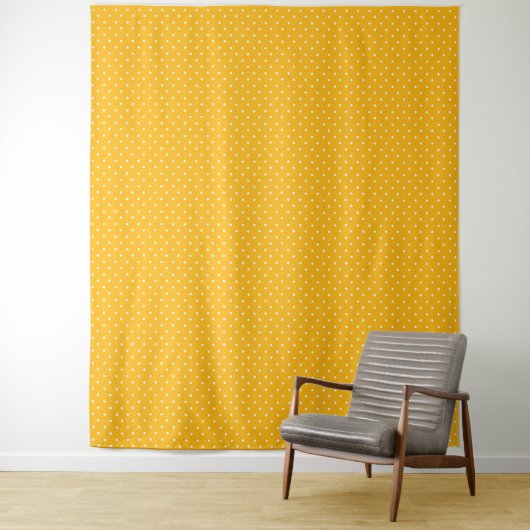 Seamless yellow-orange  polka dot  pattern  タペストリー (インサイチュ)