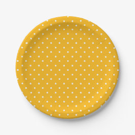 Seamless yellow-orange  polka dot  pattern  ペーパープレート