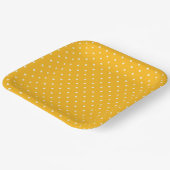 Seamless yellow-orange  polka dot  pattern  ペーパープレート (傾斜あり)