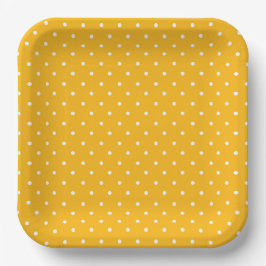 Seamless yellow-orange  polka dot  pattern  ペーパープレート