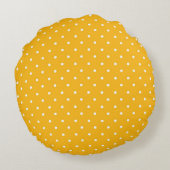 Seamless yellow-orange  polka dot  pattern  ラウンドクッション (裏面)