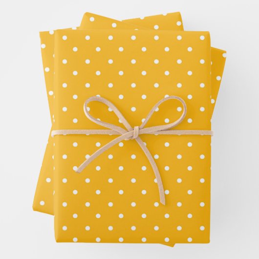 Seamless yellow-orange  polka dot  pattern  ラッピングペーパーシート (インサイチュ)