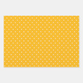 Seamless yellow-orange  polka dot  pattern  ラッピングペーパーシート (正面)