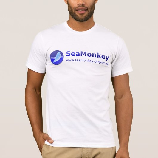 SeaMonkeyのプロジェクト-横のロゴ Tシャツ (正面)
