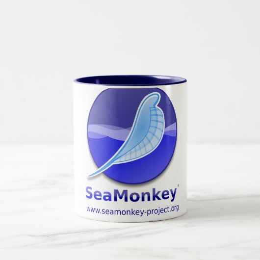 SeaMonkeyのプロジェクト-縦のロゴ ツートーンマグカップ (中央)