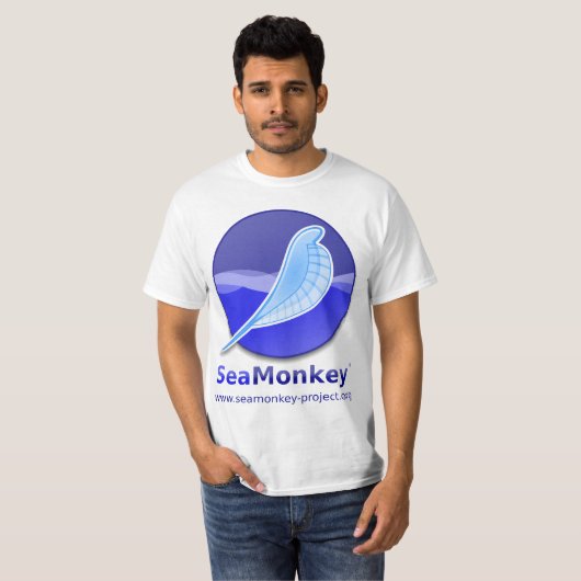 SeaMonkeyのプロジェクト-縦のロゴ Tシャツ (正面フル)