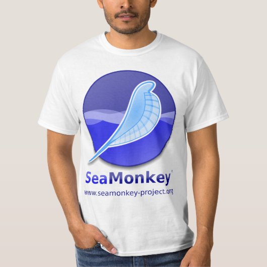 SeaMonkeyのプロジェクト-縦のロゴ Tシャツ (正面)