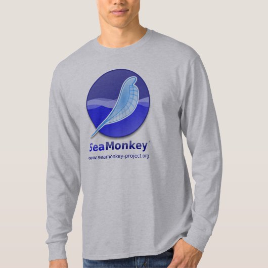 SeaMonkeyのプロジェクト-縦のロゴ Tシャツ (正面)