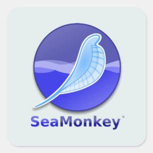 SeaMonkeyの文字のロゴ スクエアシール