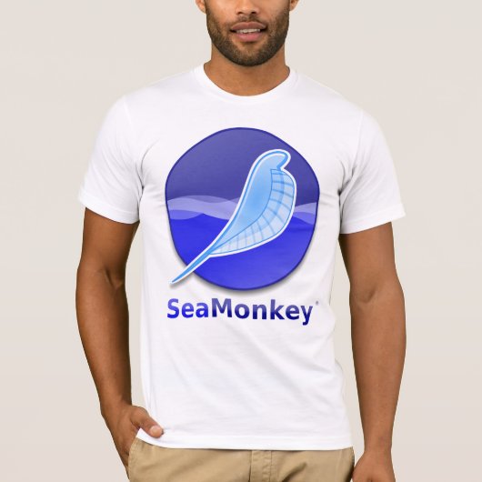 SeaMonkeyの文字のロゴ Tシャツ (正面)