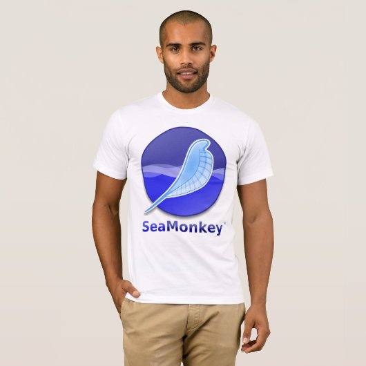 SeaMonkeyの文字のロゴ Tシャツ (正面フル)