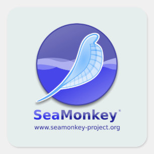 SeaMonkeyプロジェクト – 垂直ロゴ スクエアシール