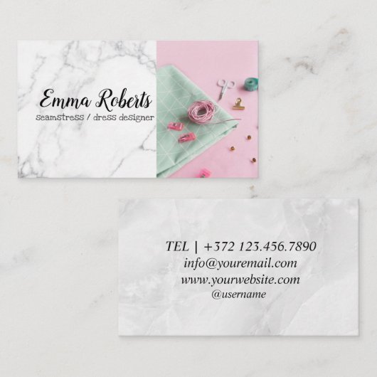 Seamstress名刺 名刺 (正面/裏面)