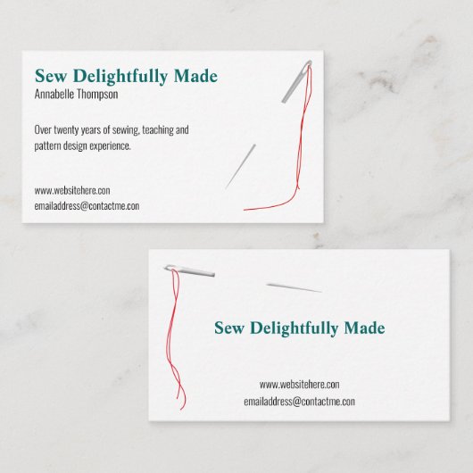 Seamstress裁縫 名刺 (正面/裏面)