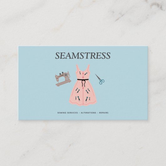 Seamstress & Alterations Services 名刺 (正面)