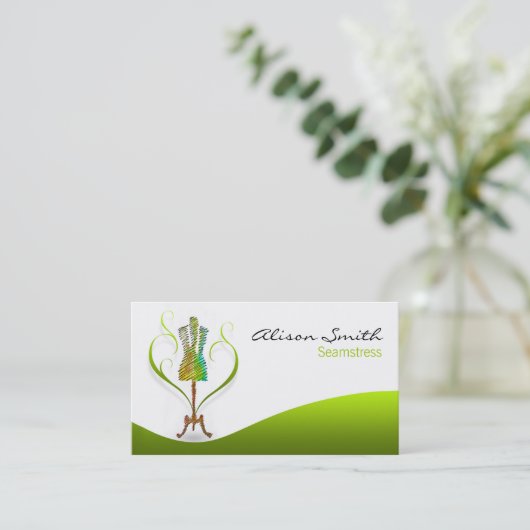 Seamstress business card 名刺 (スタンド正面)