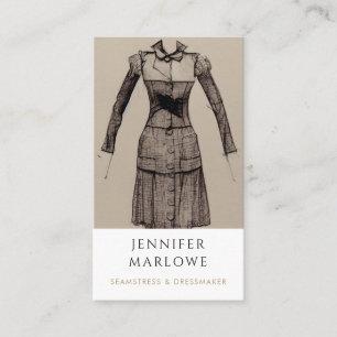 Seamstress Dresmakerテーラービジネスカード 名刺