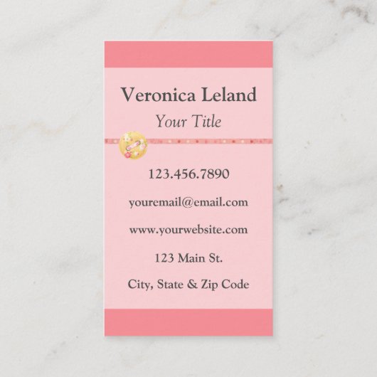 Seamstress Dresmaker Designerのドレス型枠 名刺 (裏面)