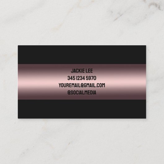 Seamstress Dressming & Reverage 名刺 (裏面)