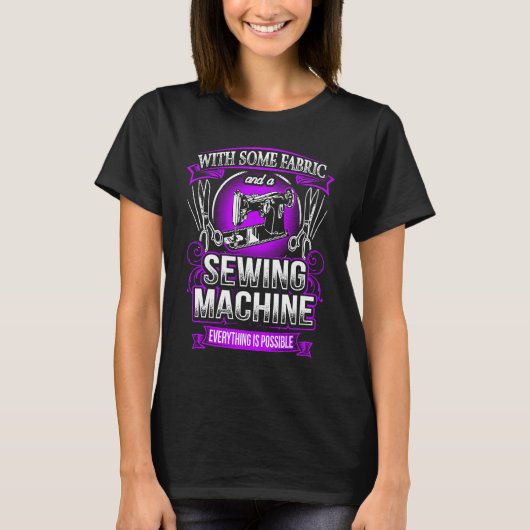 Seamstress  Quilting Sewing Machine Love Quilters Tシャツ (正面)