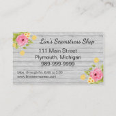 Seamstress Shop Business Card 名刺 (裏面)