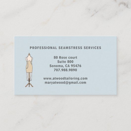 Seamstress Tailor名刺 名刺 (裏面)