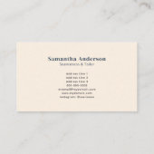 Seamstress & Tailor 名刺 (裏面)