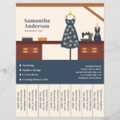Seamstress & Tailor Tear Off Strips Flyer チラシ (正面)