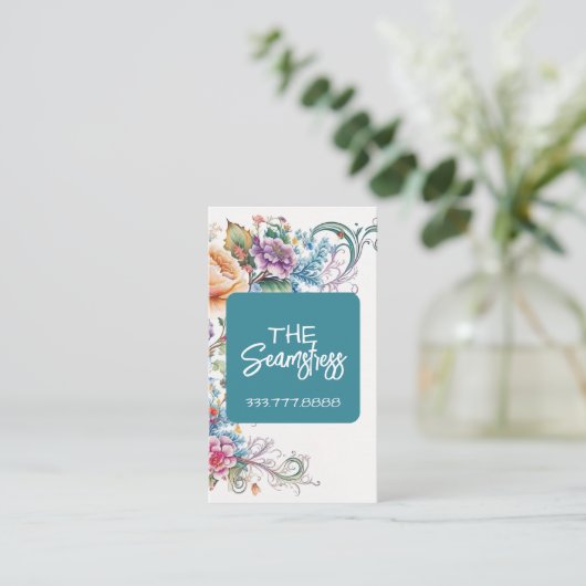 Seamstress Tailoring business card  名刺 (スタンド正面)