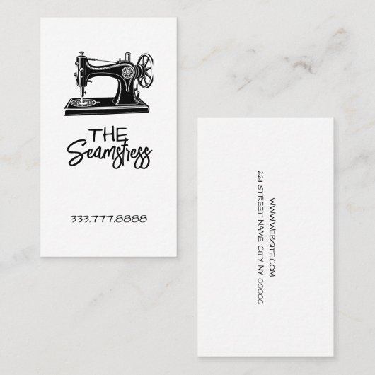 Seamstress Tailoring business card  名刺 (正面/裏面)