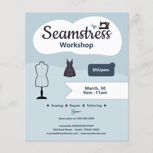 Seamstress Workshop チラシ (正面)