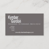 Seamtress "ドレスメーカーマネキンII"の-ひな型製作者 名刺 (裏面)