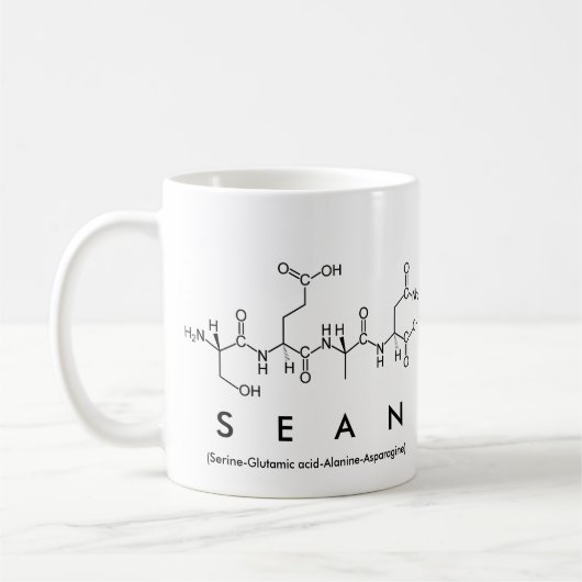 Seanペプチド名mag コーヒーマグカップ (左)