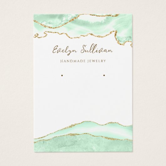 Seaoamグリーンゲートジュエリー表示カード (正面)