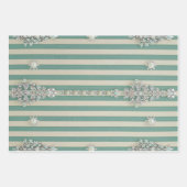 Seaoam Striped Crystal Trees ラッピングペーパーシート (正面2)