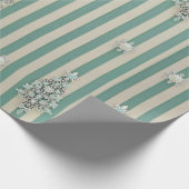 Seaoam Striped Crystal Trees ラッピングペーパー (角)
