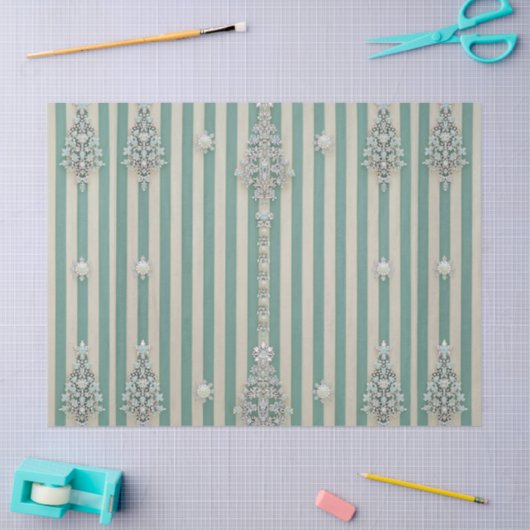 Seaoam Striped Crystal Trees 薄葉紙 (クラフト)