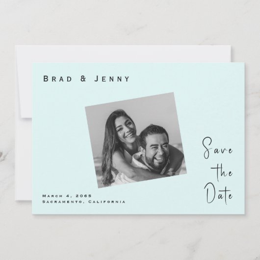 Seaooamカップル写真結婚式Save the Date セーブザデート (正面)