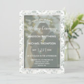 Seaooamベージュ色結婚VirtualのLivestream結婚の 招待状 (スタンド正面)