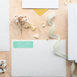 Seaooam様式化された名前結婚の差出人住所 ラベル